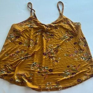 Pink Republic Yellow Floral Tank Top Size xl